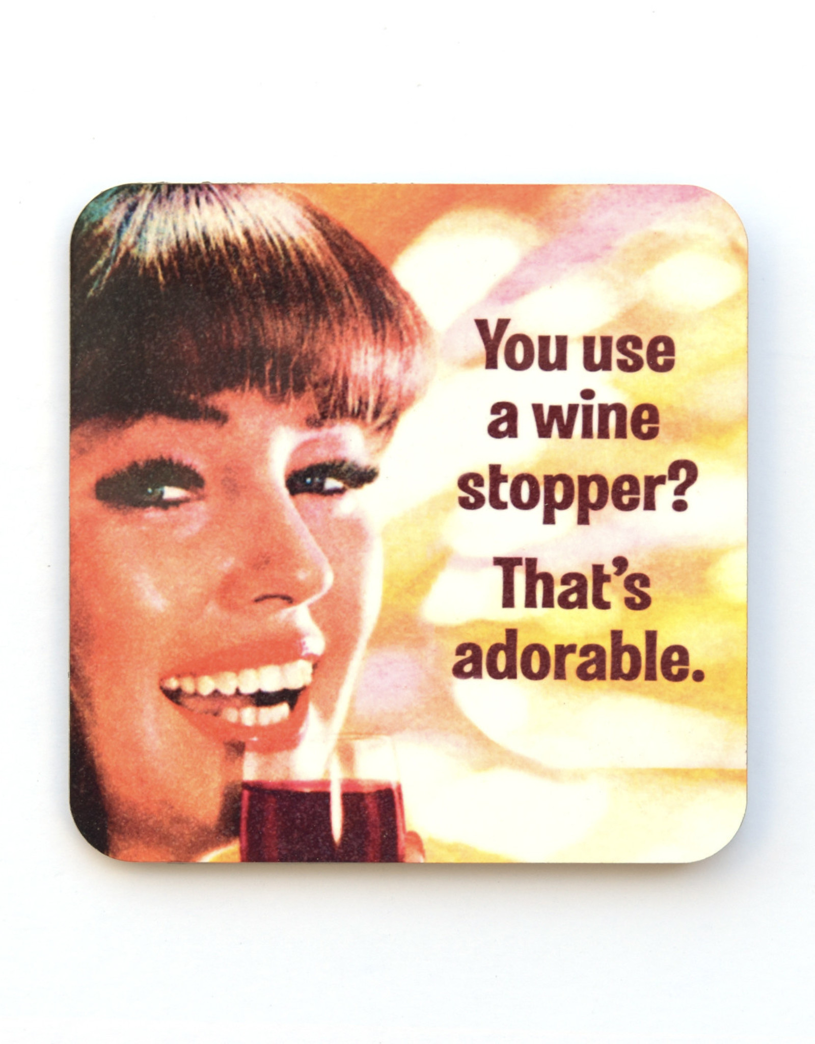 You Use a Wine Stopper? That's Adorable Coaster *