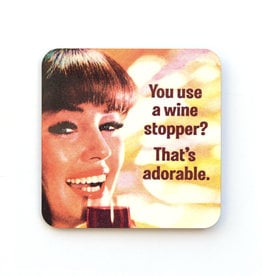 You Use a Wine Stopper? That's Adorable Coaster *