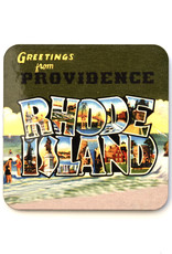 Greetings from Providence, Rhode Island Green Coaster