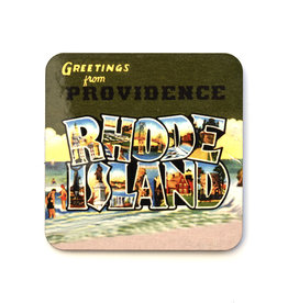 Greetings from Providence, Rhode Island Green Coaster