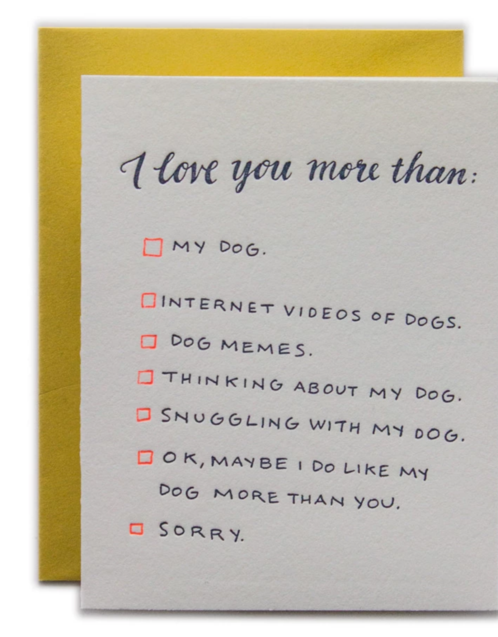 Dog Love Greeting Card Home