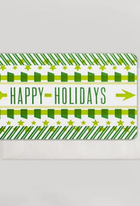 Happy Holidays Green Arrows Mini Card