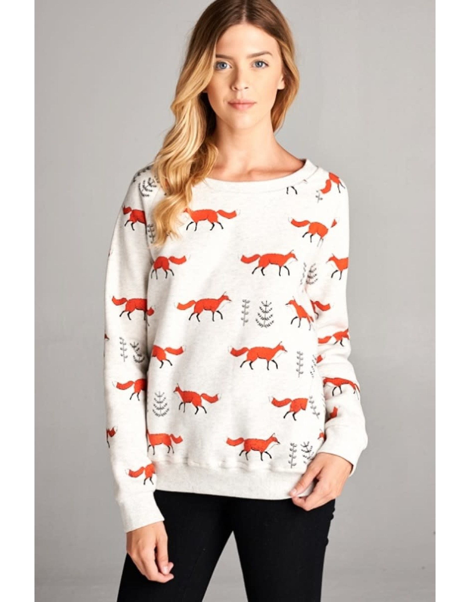 Fox Print Sweatshirt