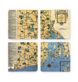 RI Vacation Map Coaster Set