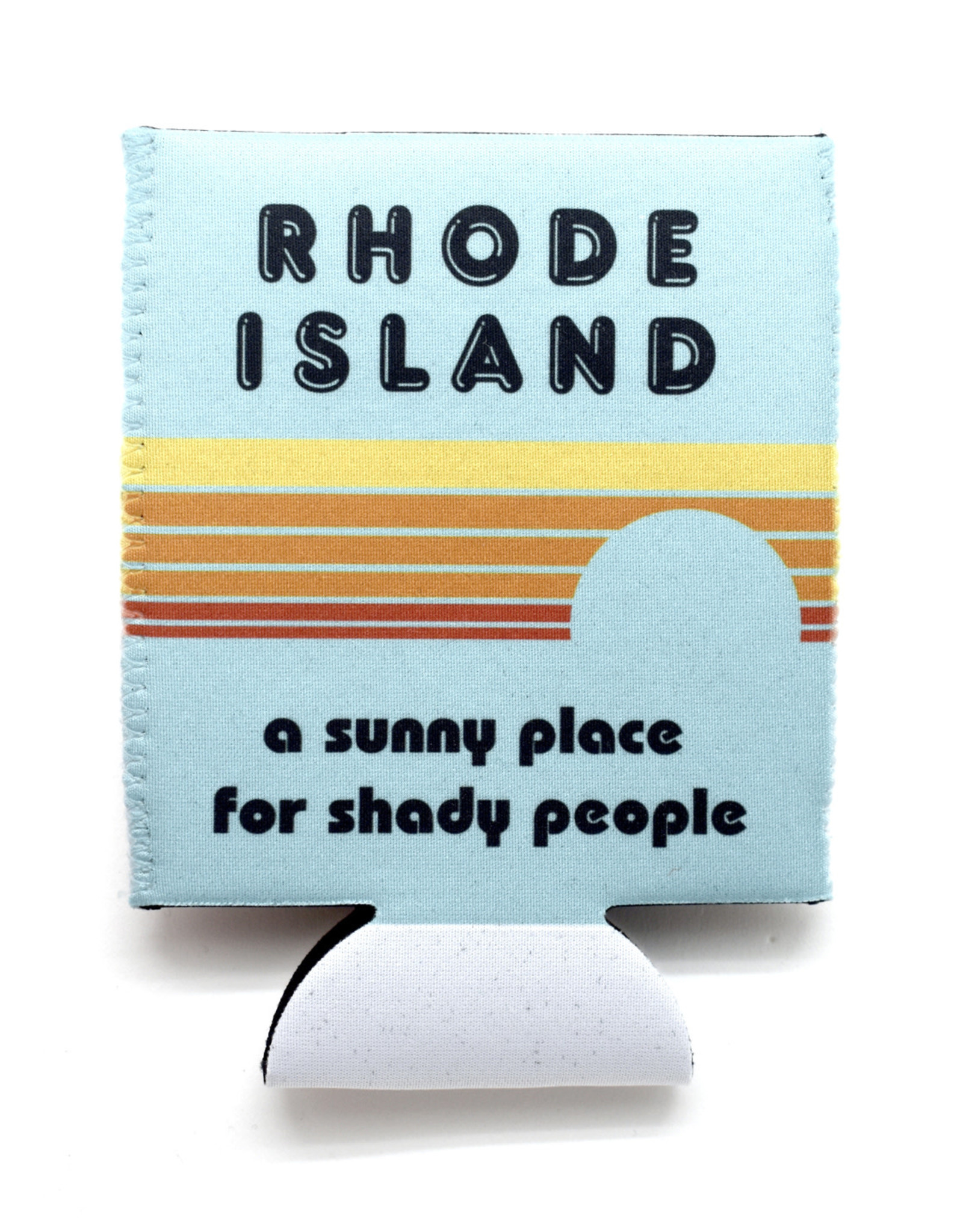 Rhode Island: A Sunny Place for Shady People Coozie (Blue)