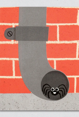 Spider In Drainpipe Greeting Card