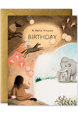 A Very Happy Birthday (Caveman) Greeting Card