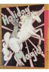 Holiday Magic Unicorn Greeting Card