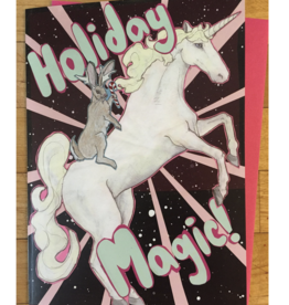 Holiday Magic Unicorn Greeting Card