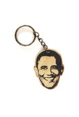 Barack Obama Wooden Keychain