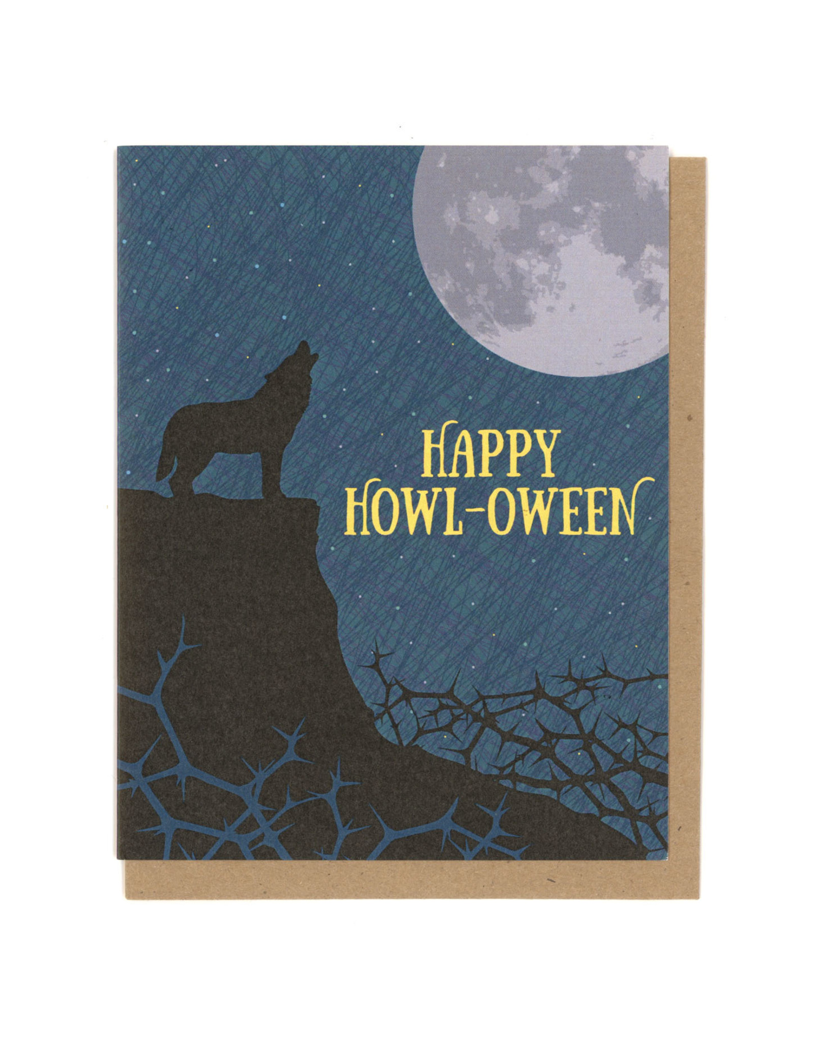 Happy Howl-Oween Wolf Greeting Card