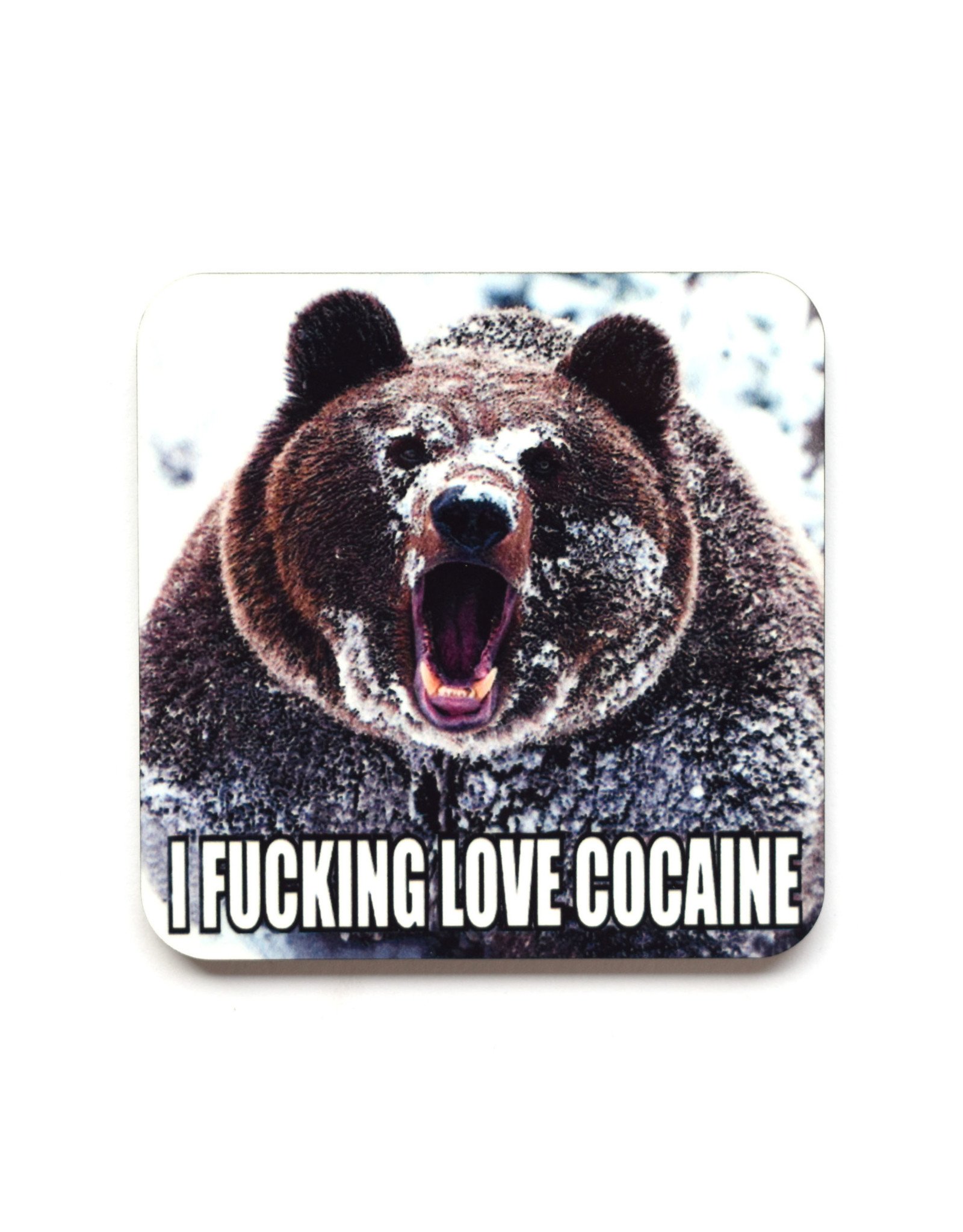 I Fucking Love Cocaine Bear Coaster