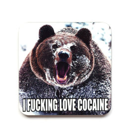 I Fucking Love Cocaine Bear Coaster