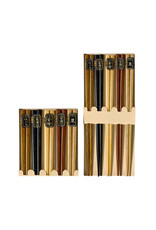 Assorted Wood Chopstick Set of 5