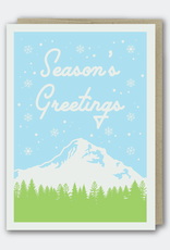 Season's Greetings Mountain Greeting Card