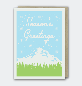 Season's Greetings Mountain Greeting Card