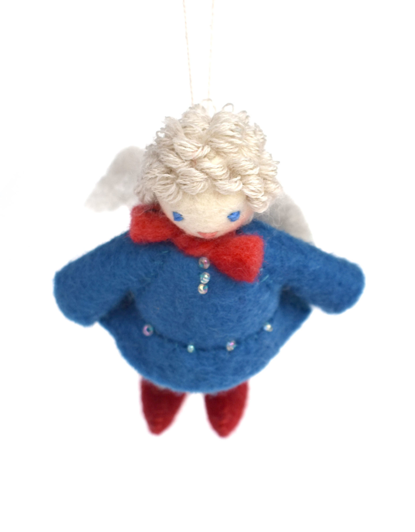 My Darling Angel Ornament Blue Dress Red Scarf Home A go aloha entertainment production. my darling angel ornament blue