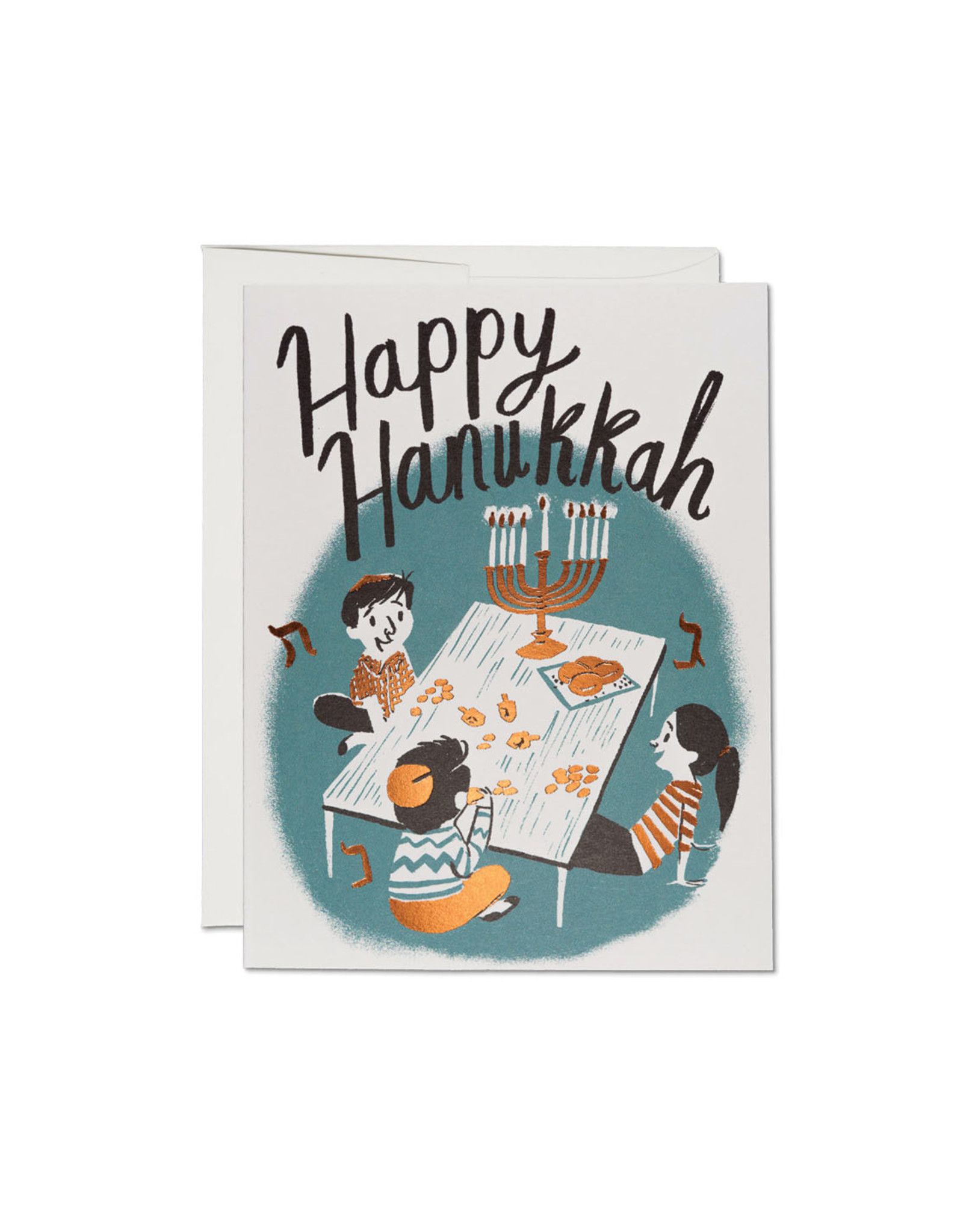 Happy Hanukkah Family Greeting Card