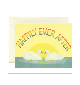 Happily Ever After Swans Greeting Card