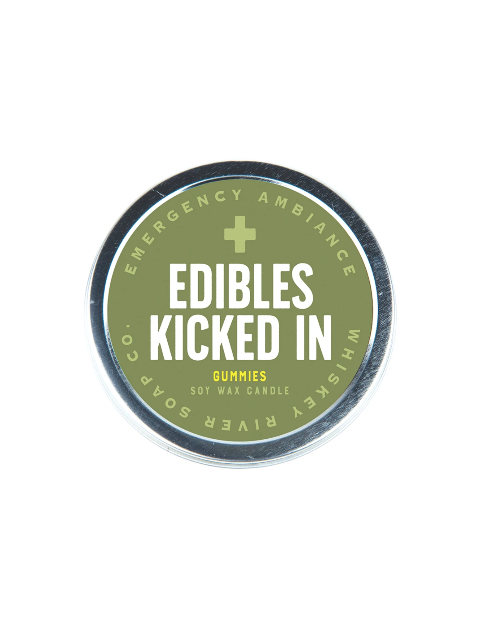 Edibles Kicked In Tin Candle