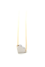 Crafts & Love Tiny Heart Necklace - Silver Heart, Gold Chain