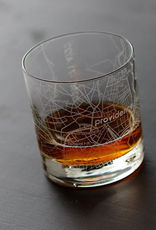 Providence RI Map Rocks Whiskey Glass