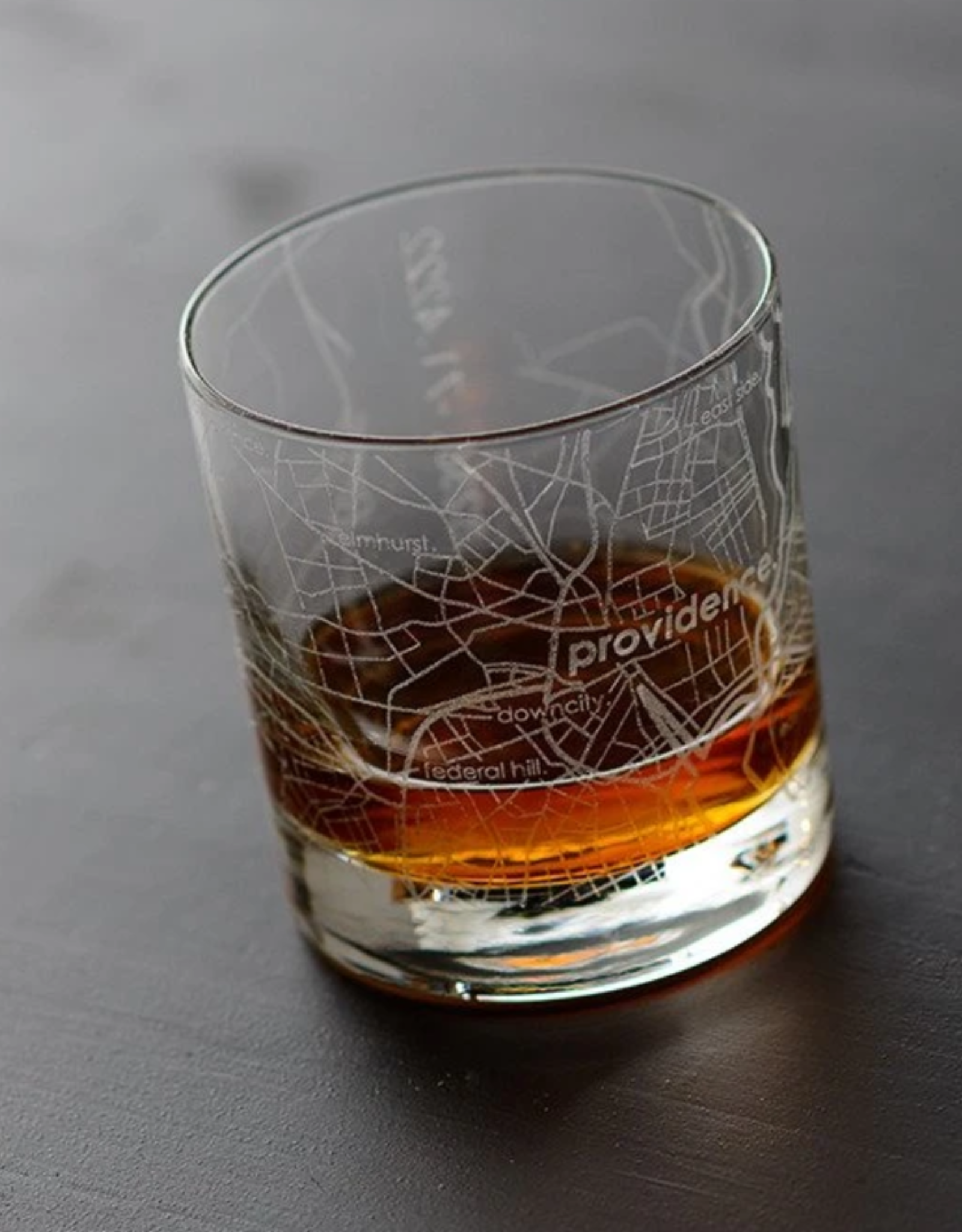 Providence RI Map Rocks Whiskey Glass