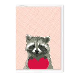 Raccoon Heart Mini Card