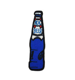Blue Beer Bottle Sticker Patch