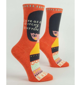 Cute As a Bitchy Button Women's Crew Socks*