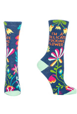 Delicate Fucking Flowers Women's Crew Socks