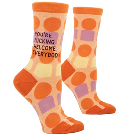 You're Fucking Welcome Women's Crew Socks