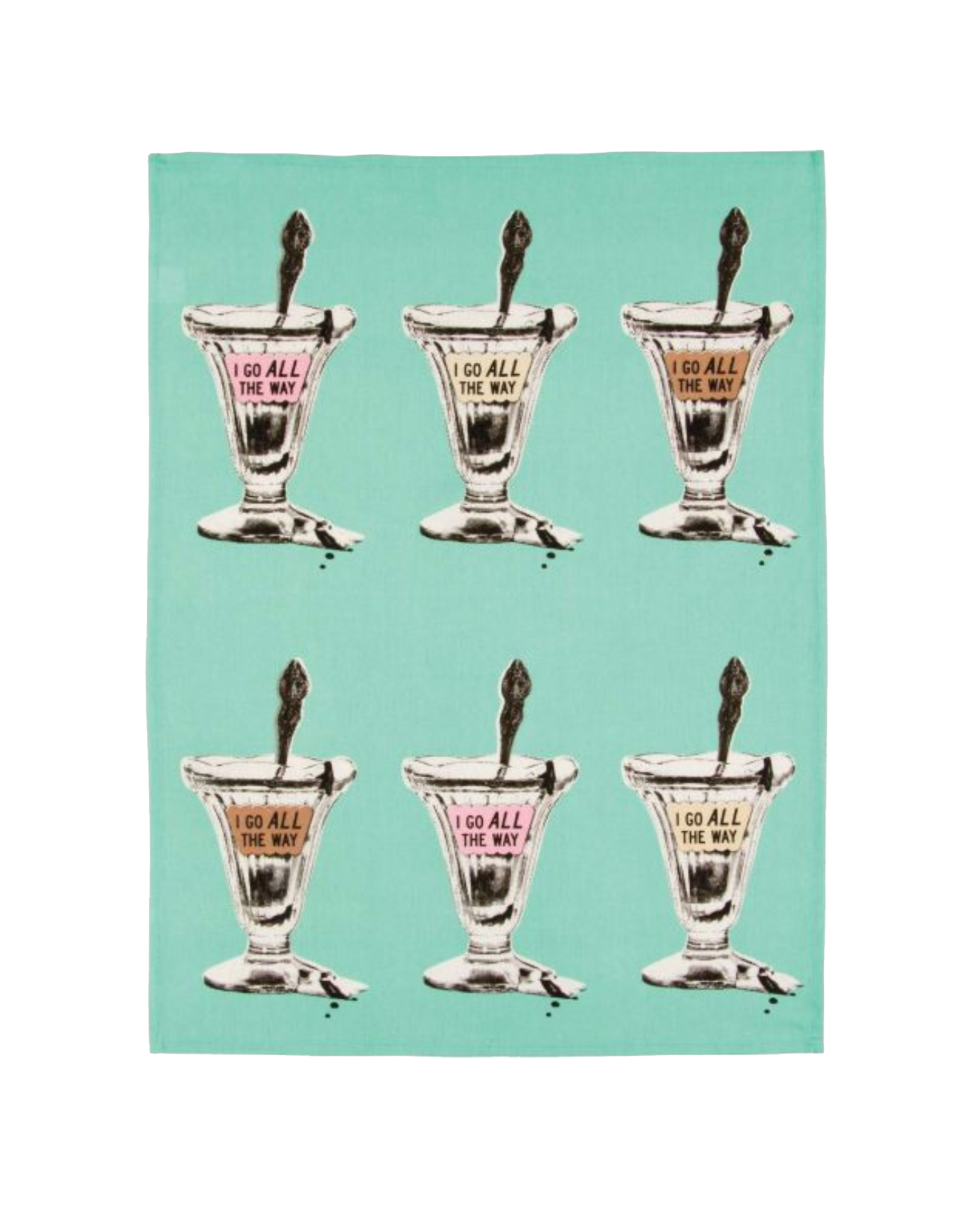 I Go All The Way Ice Cream Sundae Dish Towel