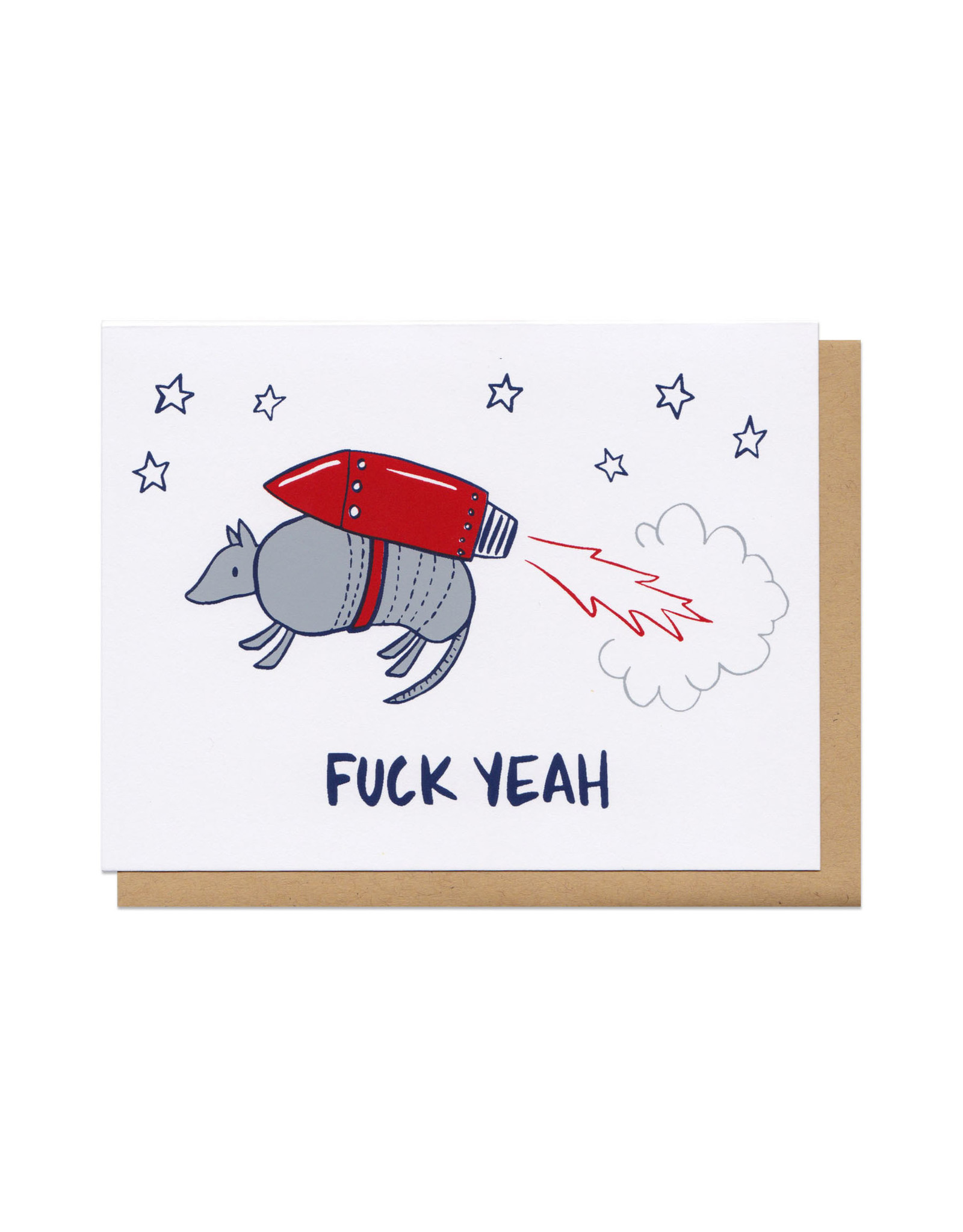 Fuck Yeah Armadillo Greeting Card