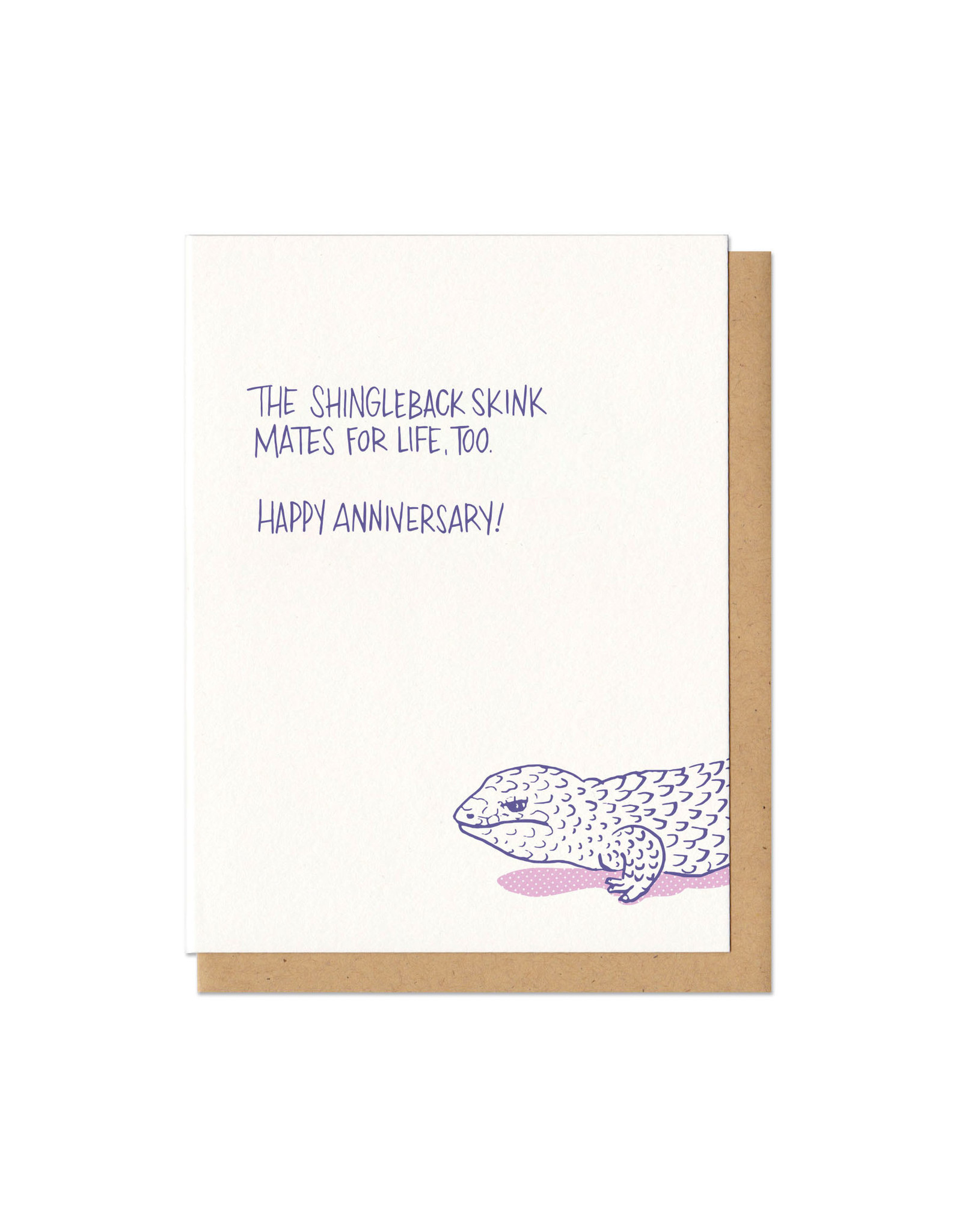 Happy Anniversary Shingleback Skink Greeting Card