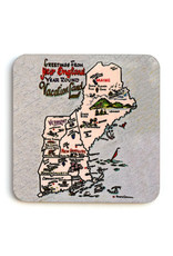 Greetings From New England Vacationland Coaster