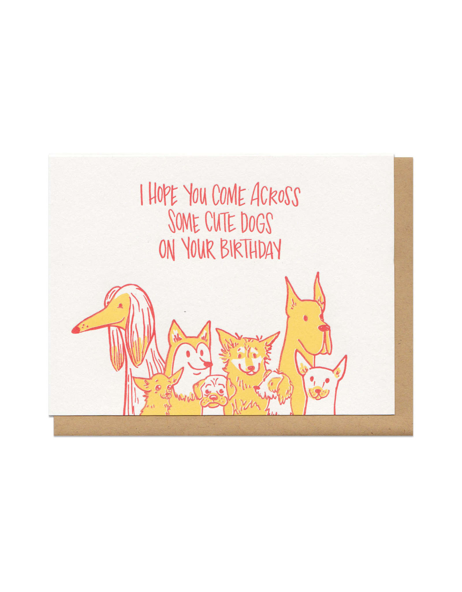 Cute Dogs Birthday Greeting Card - Home