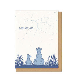 Love You Dad Bears (Blue) Greeting Card