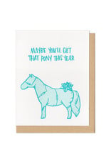 Maybe You'll Get That Pony Greeting Card Boxed Set of 6