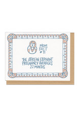 Mom Fact #71 Elephants Greeting Card