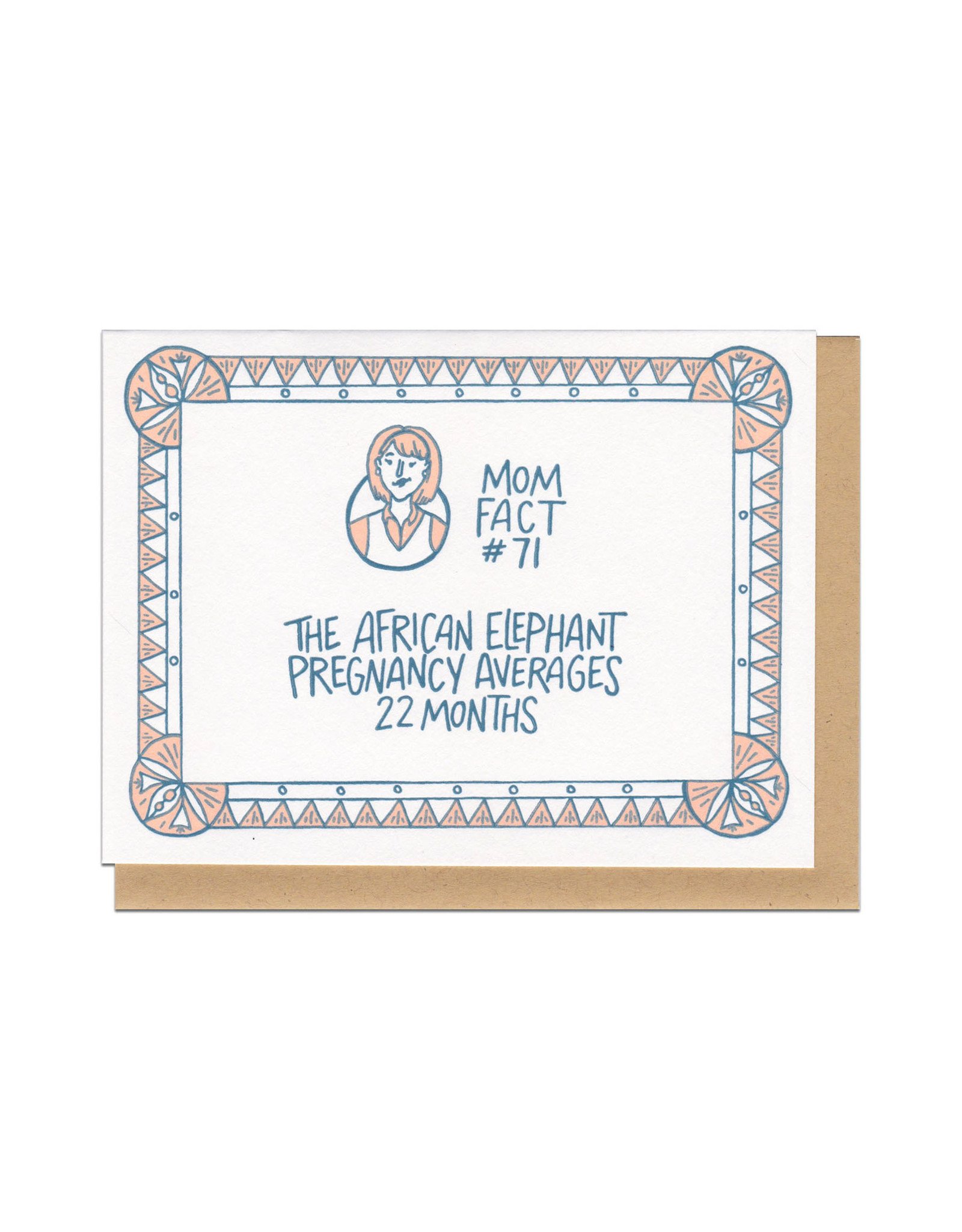 Mom Fact #71 Elephants Greeting Card