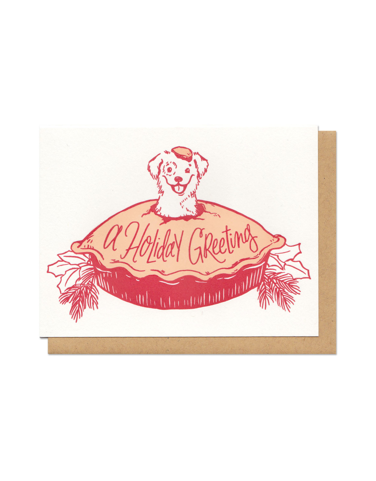 Puppy Pie Holiday Greeting Greeting Card