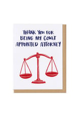 Court Appointed Attorney Greeting Card