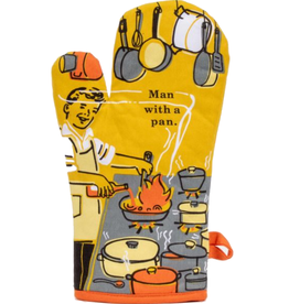 Man with a Pan Oven Mitt