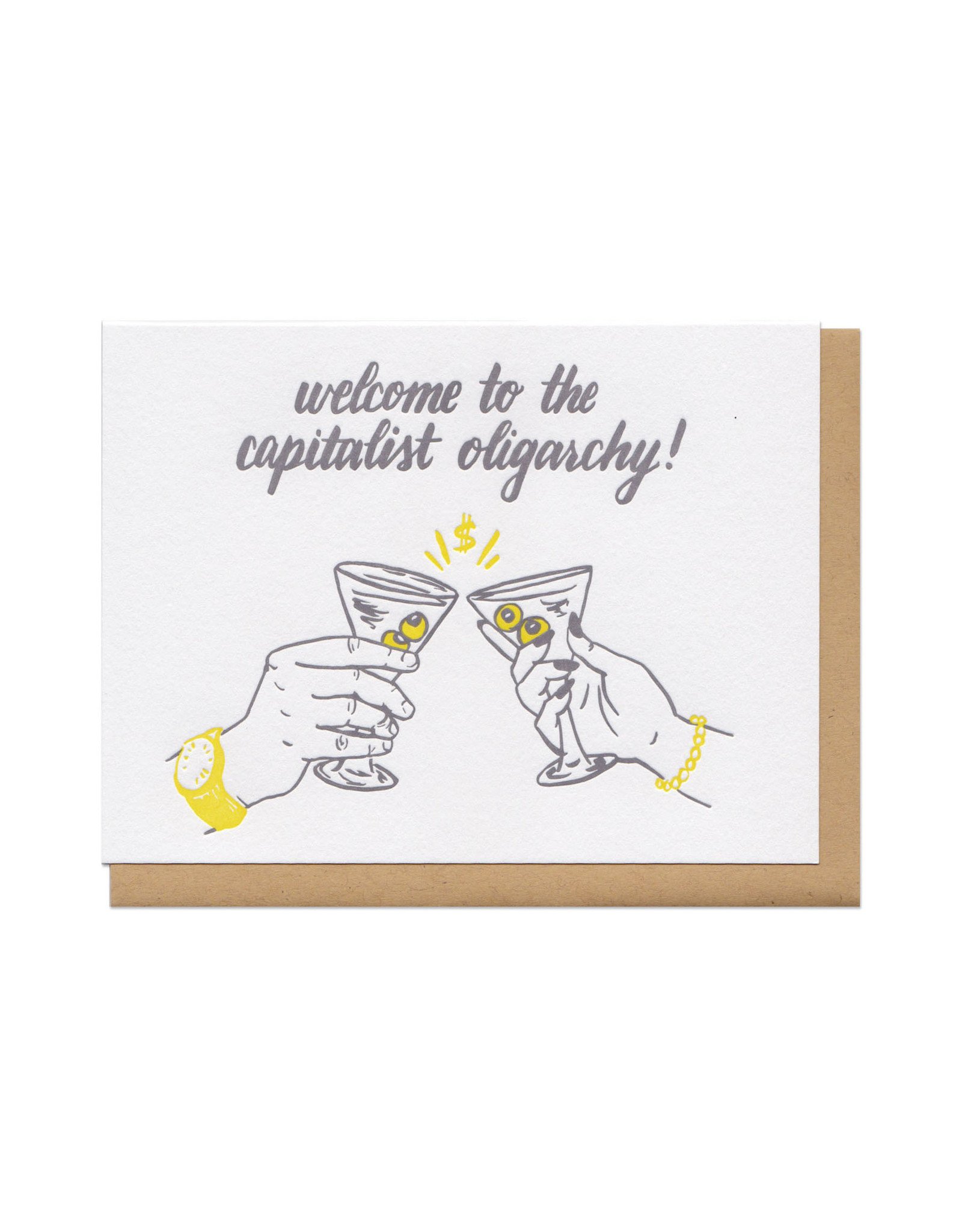 Welcome to the Capitalist Oligarchy Greeting Card