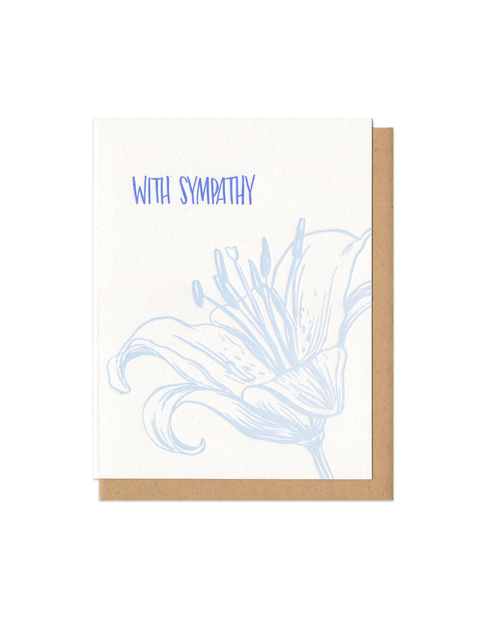 With Sympathy Tiger Lily Greeting Card
