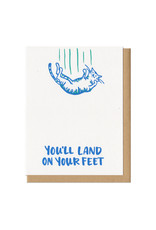 You'll Land On Your Feet Cat Greeting Card