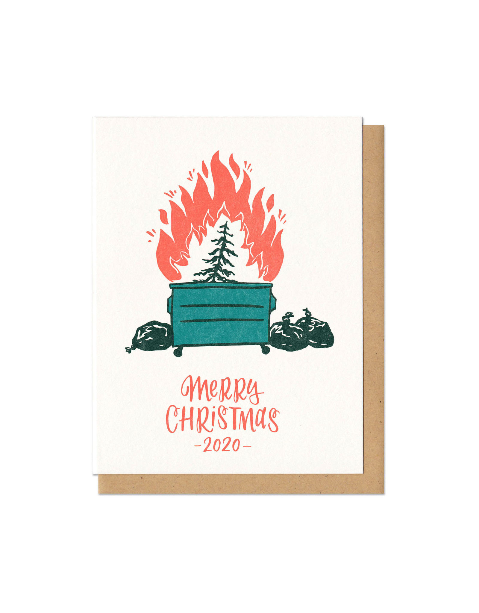 Dumpster Fire Christmas Greeting Card