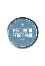 Mercury in Retrograde Tin Candle