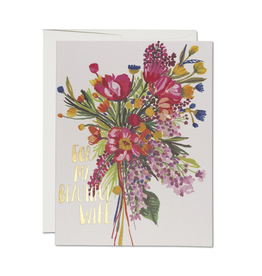 For My Beautiful Wife Bouquet Greeting Card